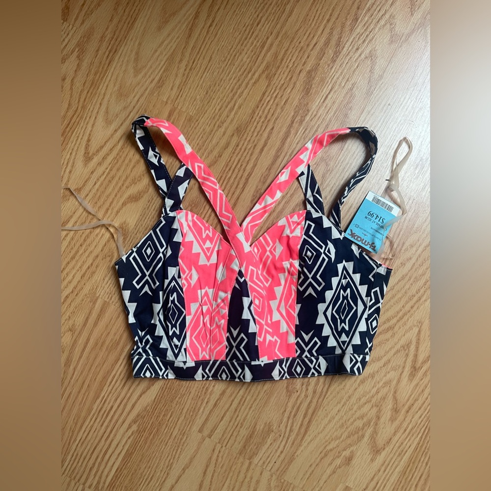 Cross back crop top